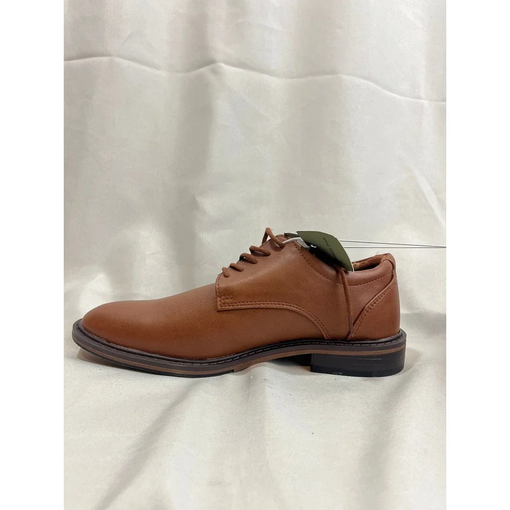 Goodfellow & Co Mens Cognac Brown Memory Foam Dress Shoes Size 7 Derby Lace Up